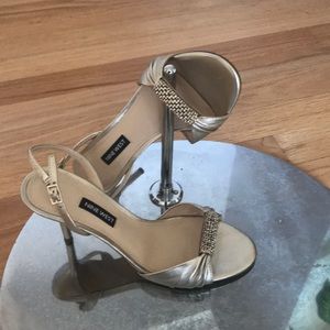 Nine West Simple Strap Leather Dress Heels